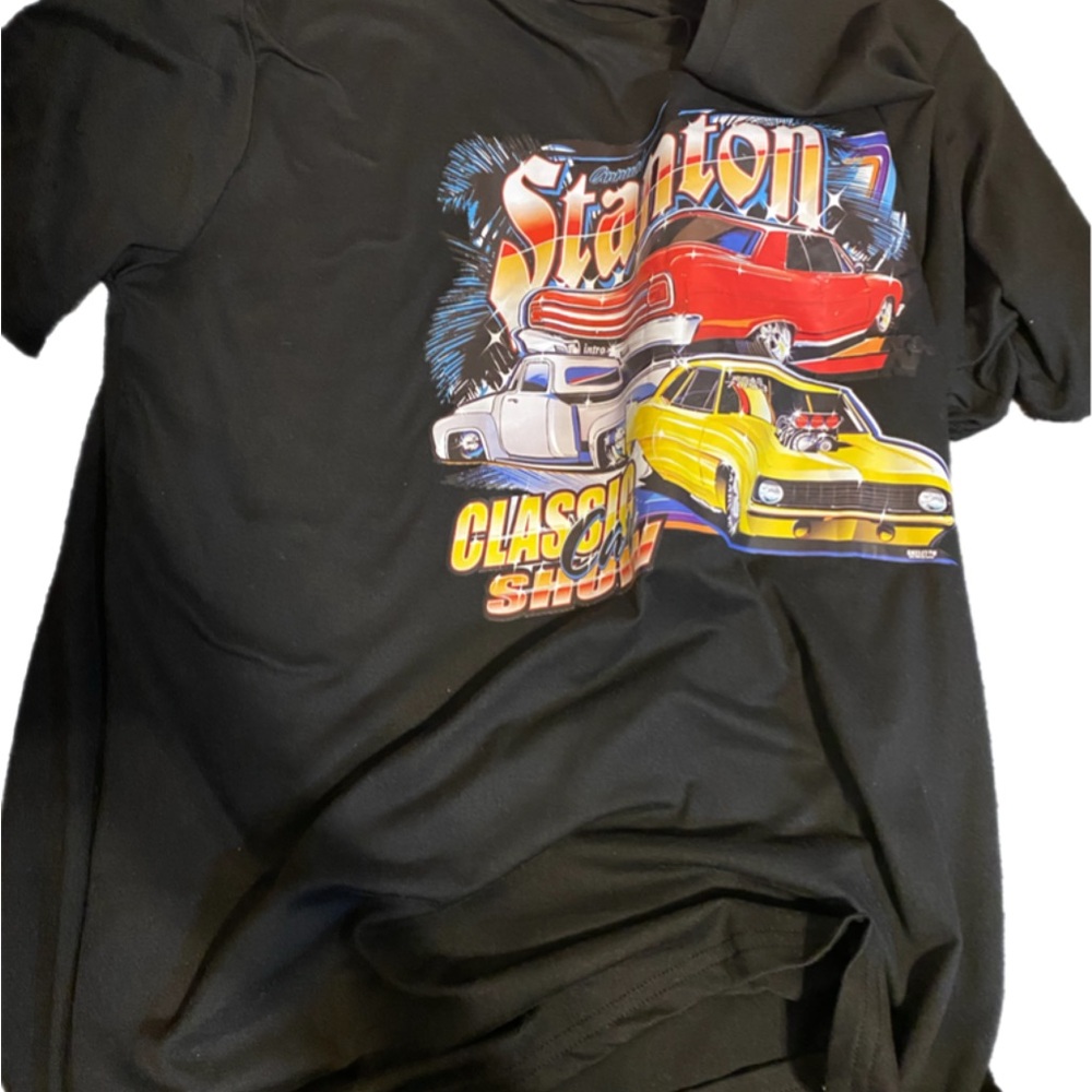 Black Classic Car Graphic T-Shirt